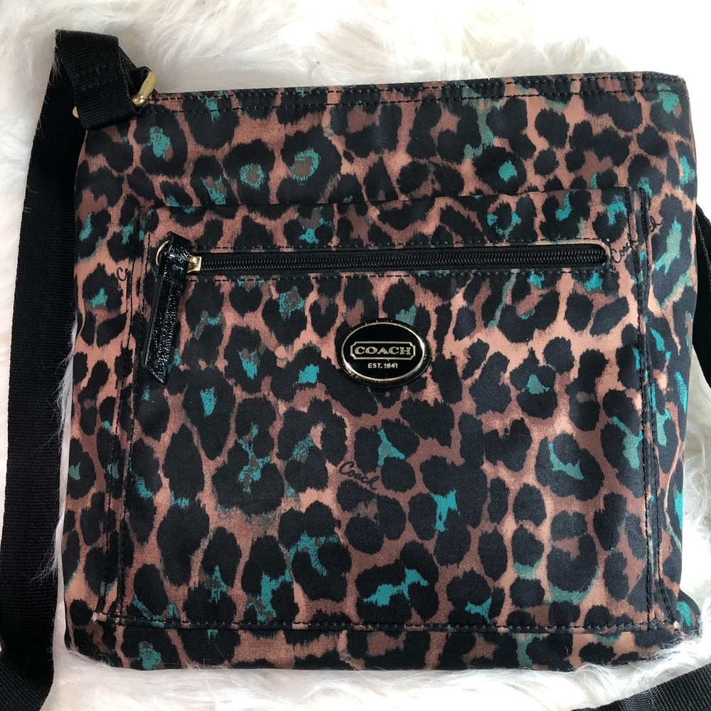 Coach F77479 Ocelot Animal Print Crossbody Bag